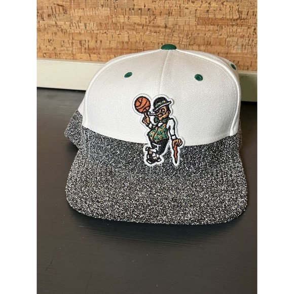 Boston Celtics Hat Mitchell & Ness Green Gray Snapback Basketball NBA‎ Wool Cap